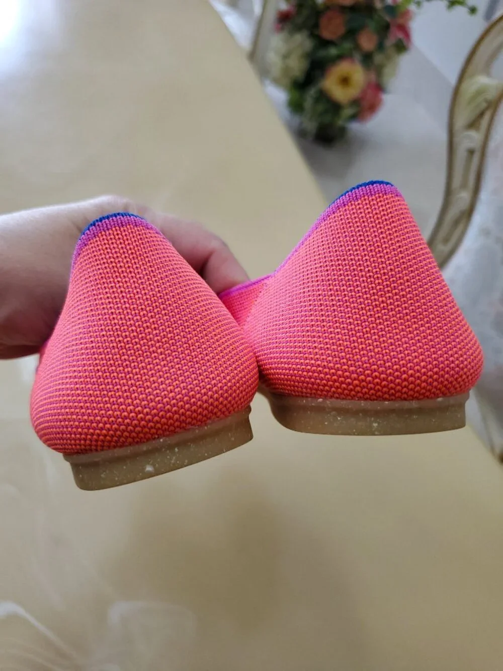 Rothy’s The Flat Tropical Pink Limited Edition Women’s Slip On Flats Size 6.5 - Picture 8 of 13